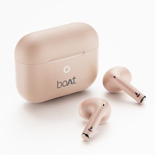 boAt 2026 Launch Airdopes Joy v2, 35H Battery, Pocketable Design, ASAP™ Charge, 13mm Drivers, Easy Touch Controls, ENx™ Tech, IWP™ & App Support TWS Bluetooth Earbuds with mic (Dusty Rose)