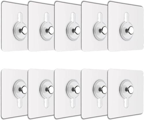Buy JIALTO Plastic 10 Pcs Self Adhesive Wall Hooks - Heavy Duty Transparent Hook for Photo Frames, Wall Clocks, Keys - No Damage, Easy Installation Online at Low Prices in India - Amazon.in