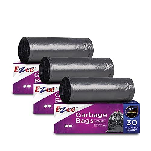 Ezee Live Life Ezee Way Black Garbage Bags for Dustbin