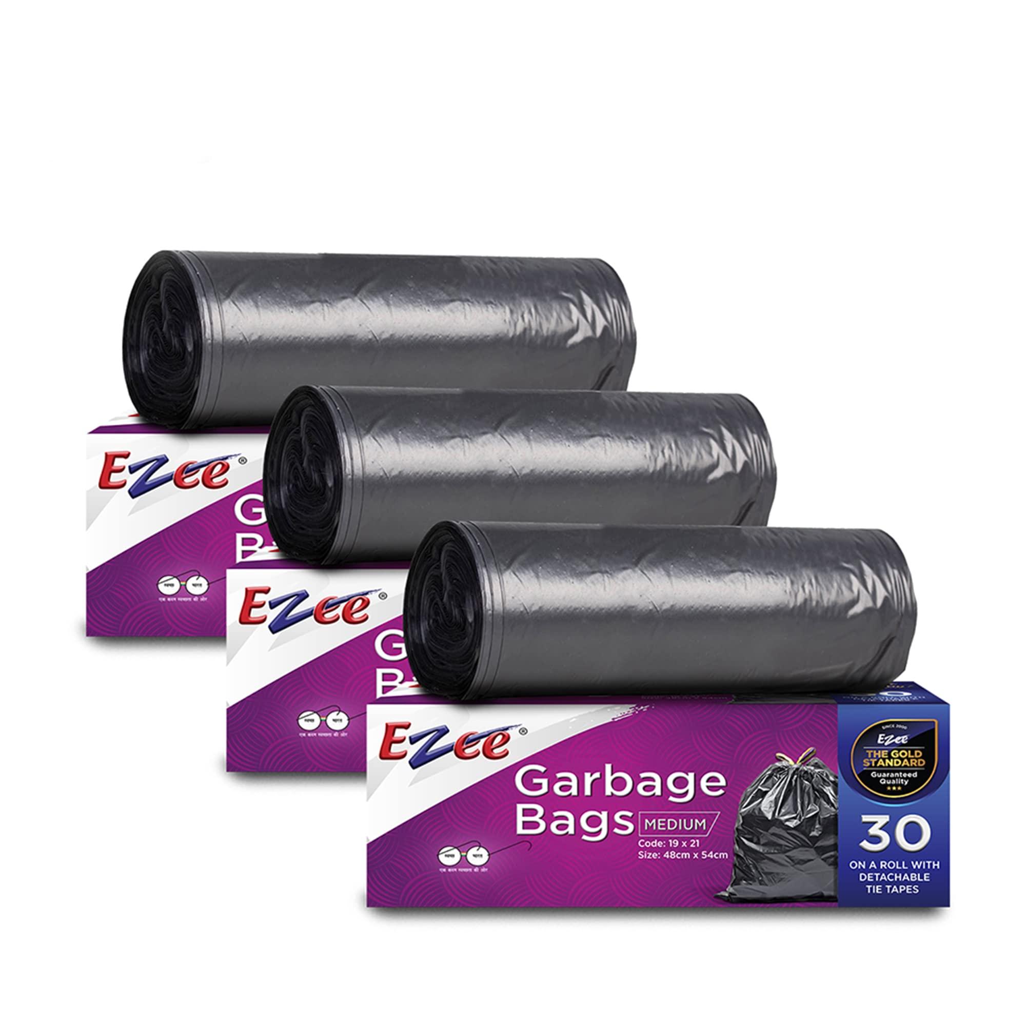 Ezee Live Life Ezee Way Black Garbage Bags for Dustbin
