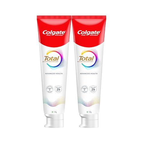 Buy Colgate Total 300gm (2 x 150gm) Advanced Health Anti-Germ Toothpaste with Toothbrush, Tooth Paste with 12-Hour Anti-Germ & Enamel Protection, Whole Mouth Health (Combo Pack Offer) Online at Low Prices in India - Amazon.in