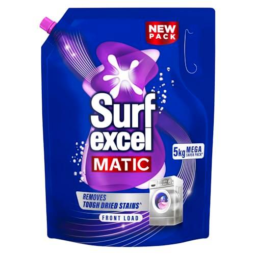 Buy Surf Excel Matic Front Load Liquid Detergent 5Kg Refill Pouch, Specially designed to remove Tough Dried Stains, 1st time in Washing Machine Online at Low Prices in India - Amazon.in