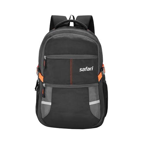 Buy Safari Omega spacious/large laptop backpack with Raincover, college bag, travel bag for men and women, Black, 30 Litre at Amazon.in
