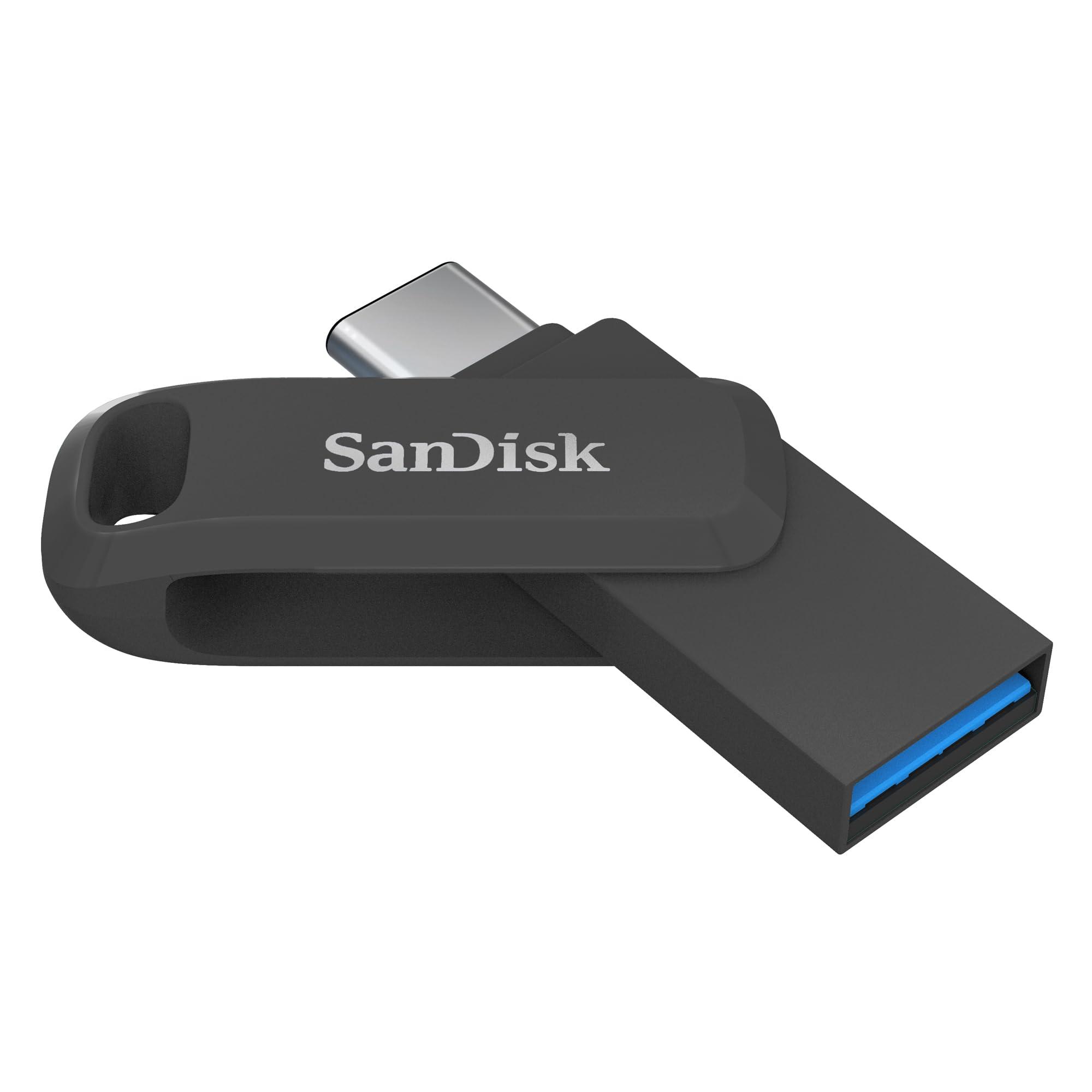 SANDISK Ultra Dual Drive Go Type-C 64GB, OTG, Upto 300MB/s, Pendrive, Black, 5Y Warranty (SDDDC3-064G-I46PD)