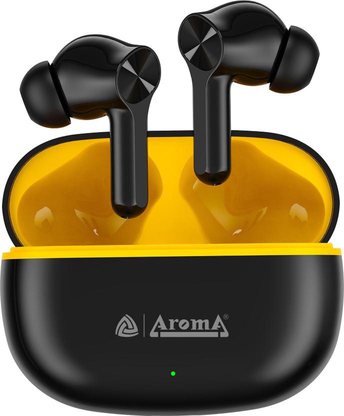 Aroma Buds T200 Lite V5.4 Upto 60Hr Playtime ENC Dual Paring Fast Charging, Heavy Bass Bluetooth