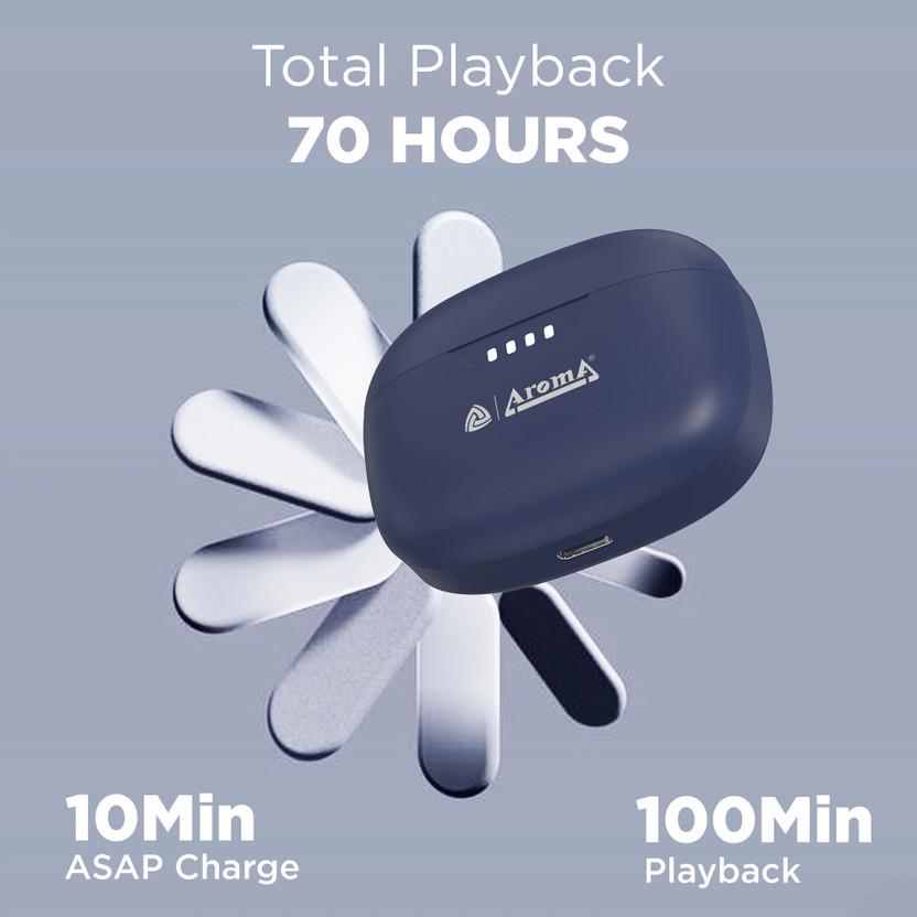 Aroma NB138 Ascrow 32dB Active Noice Cancellation 70H* Fast Charging Earbuds Bluetooth