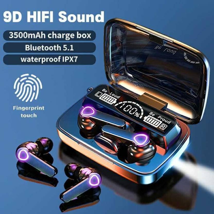 TECHBROS New Edition TWS M19 PRO with Power Bank Upto 48HR Playback Bluetooth Headset F10 Bluetooth