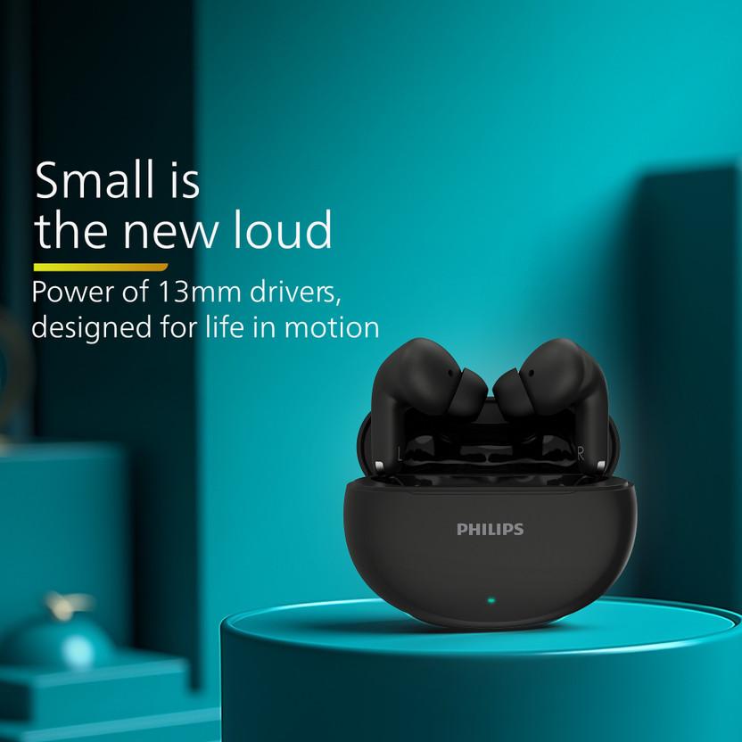 PHILIPS TAT1269BK In-Ear Earbuds, 13mm Drivers, 40H, IPX5, BT 5.4, Touch/Voice Controls Bluetooth