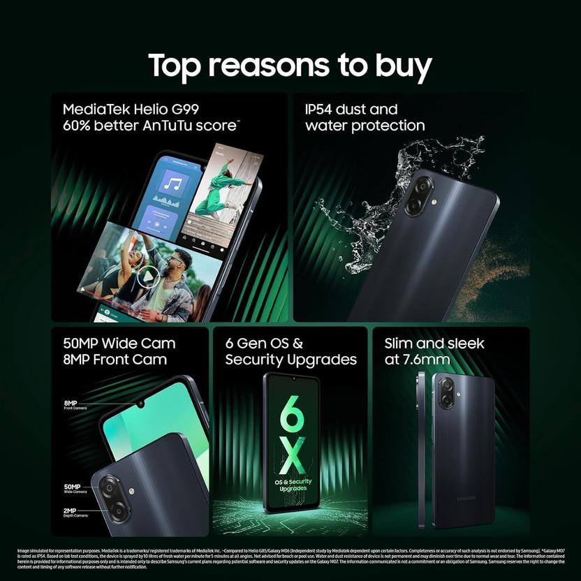 Samsung Galaxy M07 (Black, 64 GB)